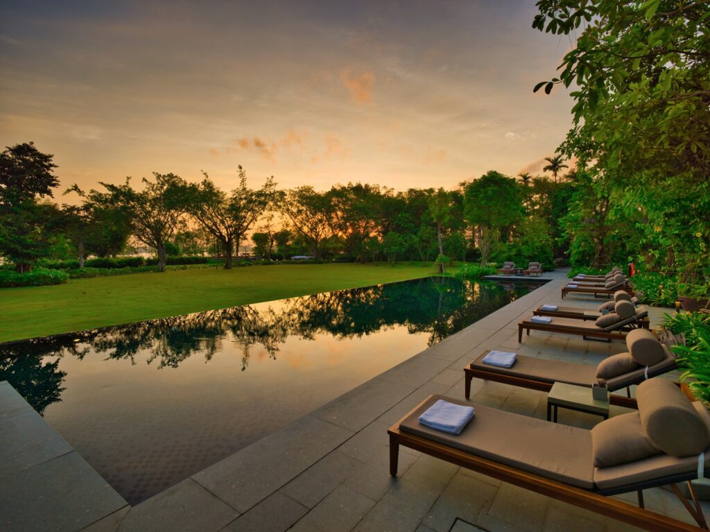 AZCT Mekong Villa Pool Reflection Nature