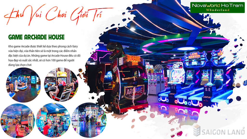 Game Archade House Khu vui choi giai tri Wonderland Novaworld Ho Tram